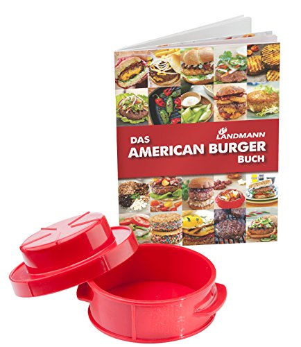 Landmann American Burger set met receptenboek Selection, zwart/rood