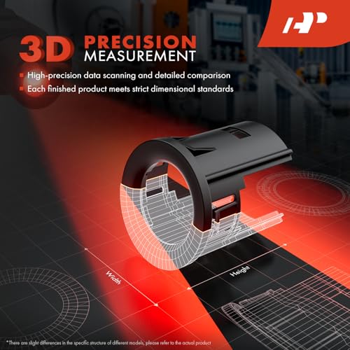 Image of A-Premium 4-PC Rear Inner and Outer Parking Assist Sensor Retainer Bezels Compatible with Select Ford Models - F-250 Super Duty, F-350 Super Duty, F-450 Super Duty, F-550 Super Duty, 2008-2015