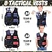 Sosation 12 Sets Tactical Vest Compatible with Nerf Party Favor Accessories, Face Mask Wrist Ammo Holder Toy Gift Supplies (Orange and Blue)