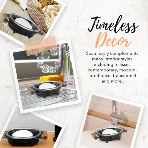Autumn Alley SDH001BK Black Farmhouse Soap Dish For Bathroom thumb #7