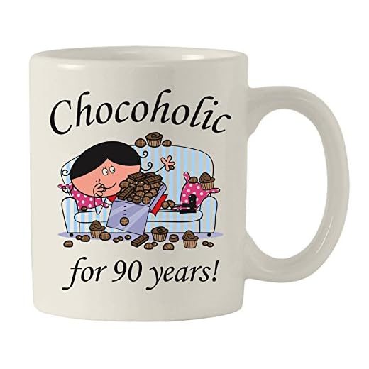 Desde 1926 de la mujer Chocaholic 90th taza de cerámica de cumpleaños