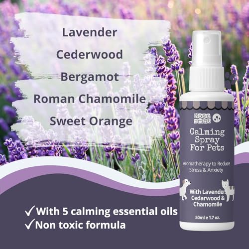 Herbal Calming Spray for Pets 50ml Natural Home & Travel Spray with Lavender, Chamomile, Cedarwood – Reduces Stress & Anxiety in Dogs & Cats Use on Bedding, Carriers, Room - Image 5