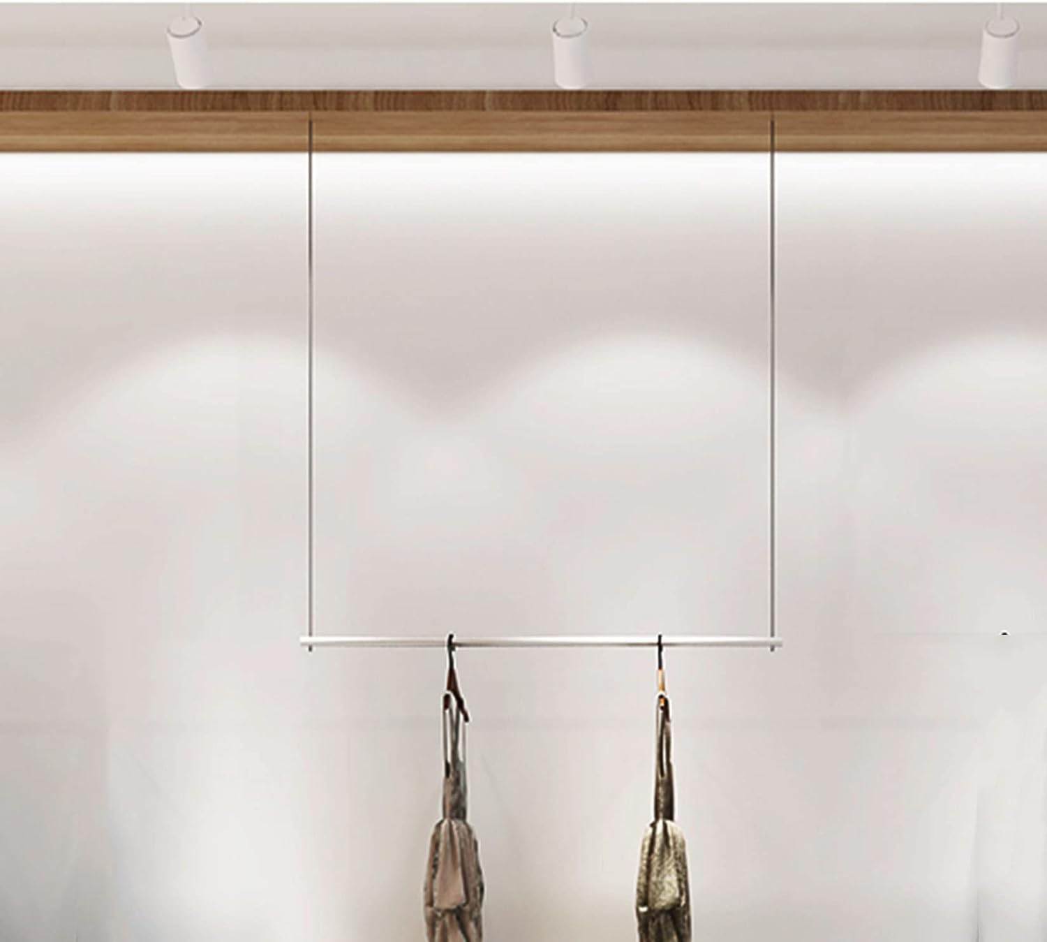 JKJZSALJ Clothes Rack, Height Adjustable Display Rack, Clothing Store, Ceiling Clothes Rack, Wedding Dress, Hanging Shelf, Wall Hanger, Commercial Room Organizer, Shelf,C,120cm