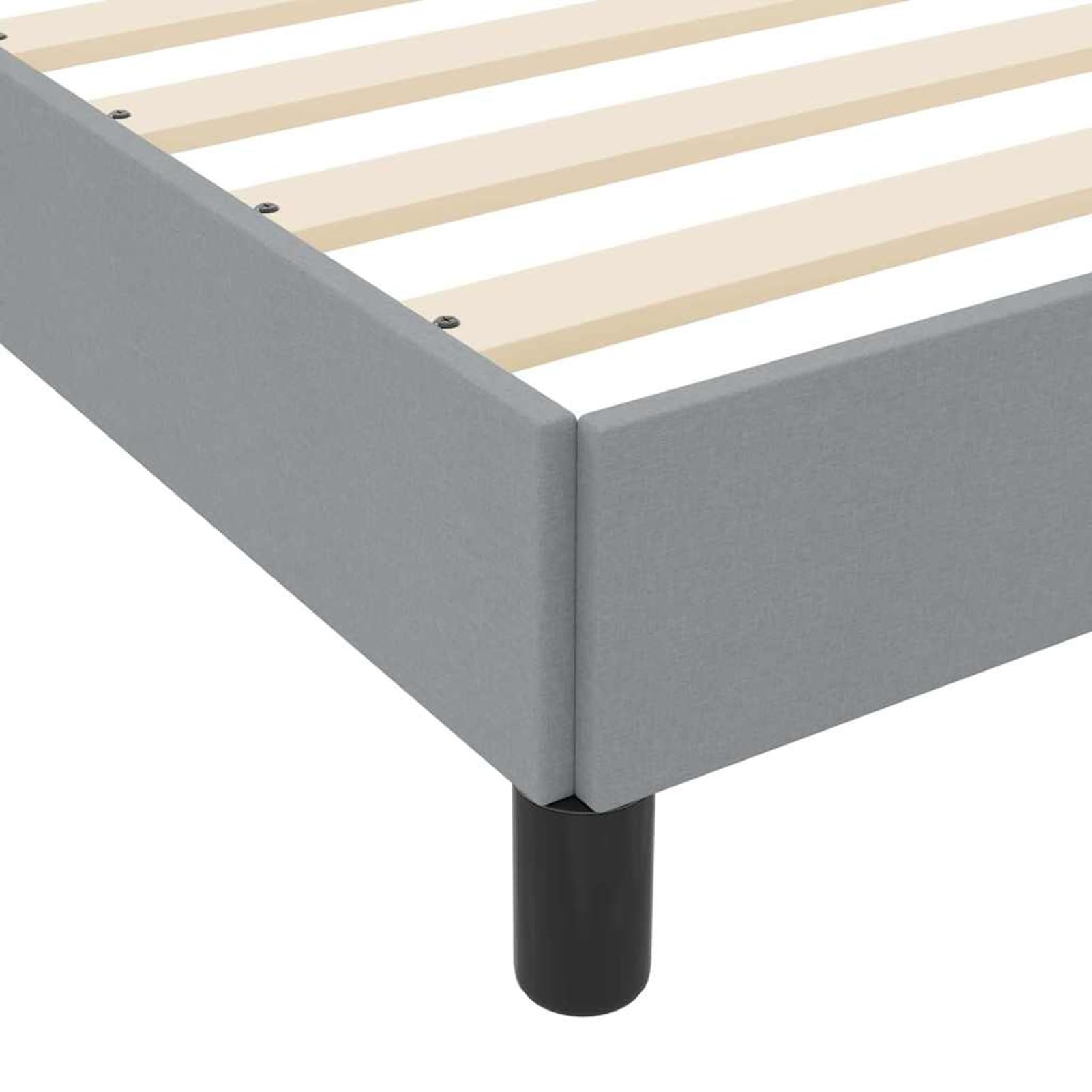 Cama con somier de diseño minimalista para dormitorios modernos - Estructura de madera y tela transpirable - 193 x 90 x 45 cm - Para descanso individual y de pareja