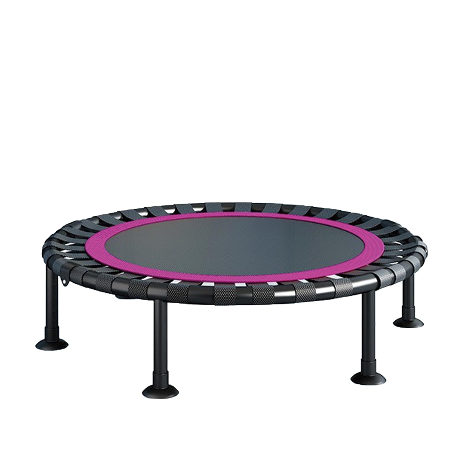 Składana trampolina fitness, 105 cm, cicha, gumowa lina, zawieszenie, regulowany uchwyt o wielu wysokościach, nośność do 300 kg, idealna do treningów domowych