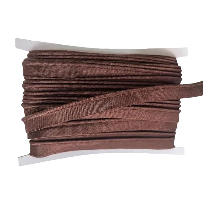Ruban passepoil polyester marron de qualite supérieure pour liseré de rideau et tapisserie