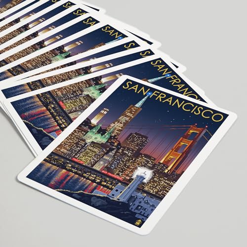 Naipes Lantern Press Skyline San Francisco Póker 52 cart. miniatura 5