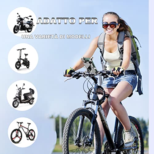 BNAM Supporto Cellulare Bici Rotolabile 360 Gradi