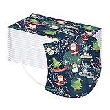 [CHENSEN] 50枚入り マスク 不織布 子供用 クリスマスプレゼント 使い捨てマスク 不織布 可愛い クリスマス 柄豊富 小さめ キッズマスク こども 不織布マスク 3層構造 高密度フィルター素材 かわいい 子供用マスク 立体 花粉対策 飛沫防止(#31)
