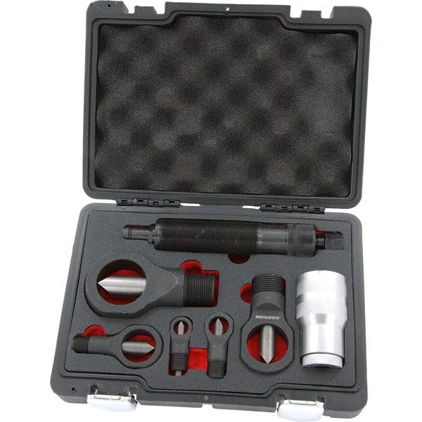 Neilsen CT5925 8pc Hydraulic Nut Splitter Set - 10 Tonnes Ram, Fully Threaded Body, 3/8in to 1in Splitter Bodies with Storage Case & Threaded Attachment Sleeve