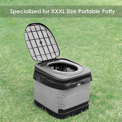 TRIPTIPS Portable Toilet Bags Drawstring 13 Gallon Camping Toilet Bags Toilet Waste Bags Leak-Proof Toilet Liners, Trash Bags for Camping, Hiking, Traveling - Image 3