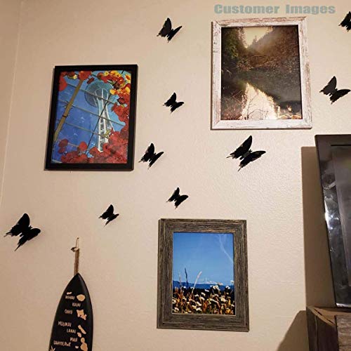 24Pcs 3D Butterfly Removable Mural Stickers Halloween Wall Stickers Decal For Home And Room Decoration (Black-24Pcs) #TOP1