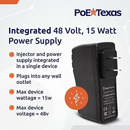 Adaptador PoE pasivo PoE Texas IEEE 802.3af: divisor y inyector de alimentación por Ethernet de un puerto, para cámaras IP y dispositivos de 12 V (certificado UL) miniatura 7