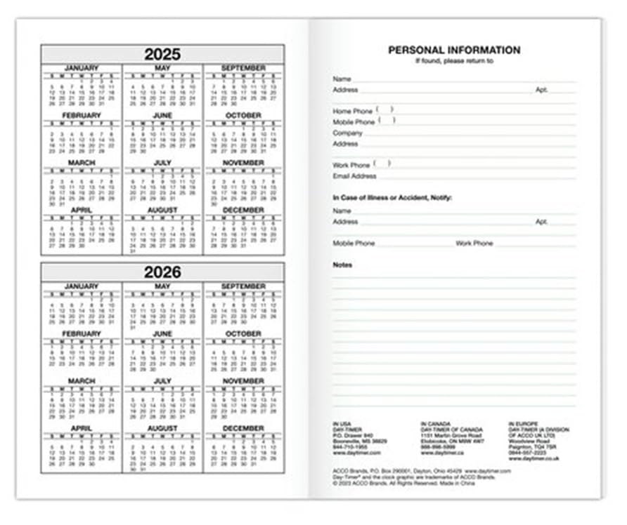 amazon-com-day-timer-2025-2026-jan-25-aug-26-20-month-advance-planner-refill-pocket-size-3-1-2-x-6-1-2-office-products