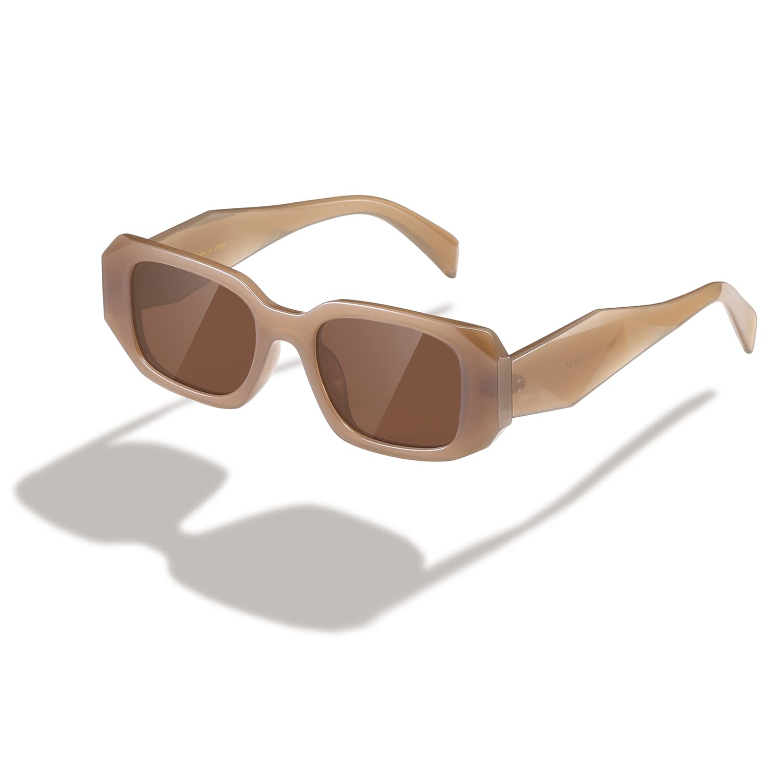 kimorn Rechteck Sonnenbrille für Frauen Männer Trendy Retro Trendy Sonnenbrille 90's Vintage Square Frame
