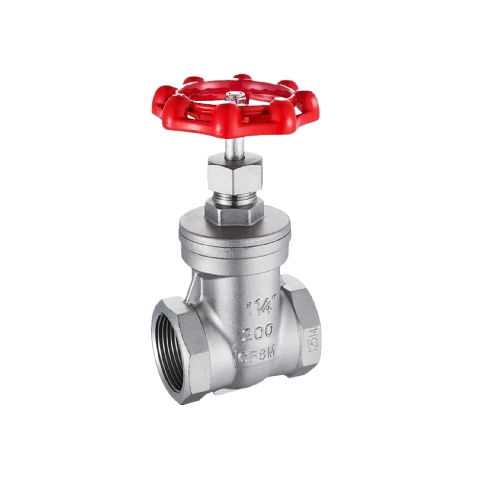 1PCS Stainless Steel gate Valve DN15 DN20 DN25 DN32 Water Valve Switch Valve Internal Thread Irrigation Valve Adapter Water House(G1l2 DN15)