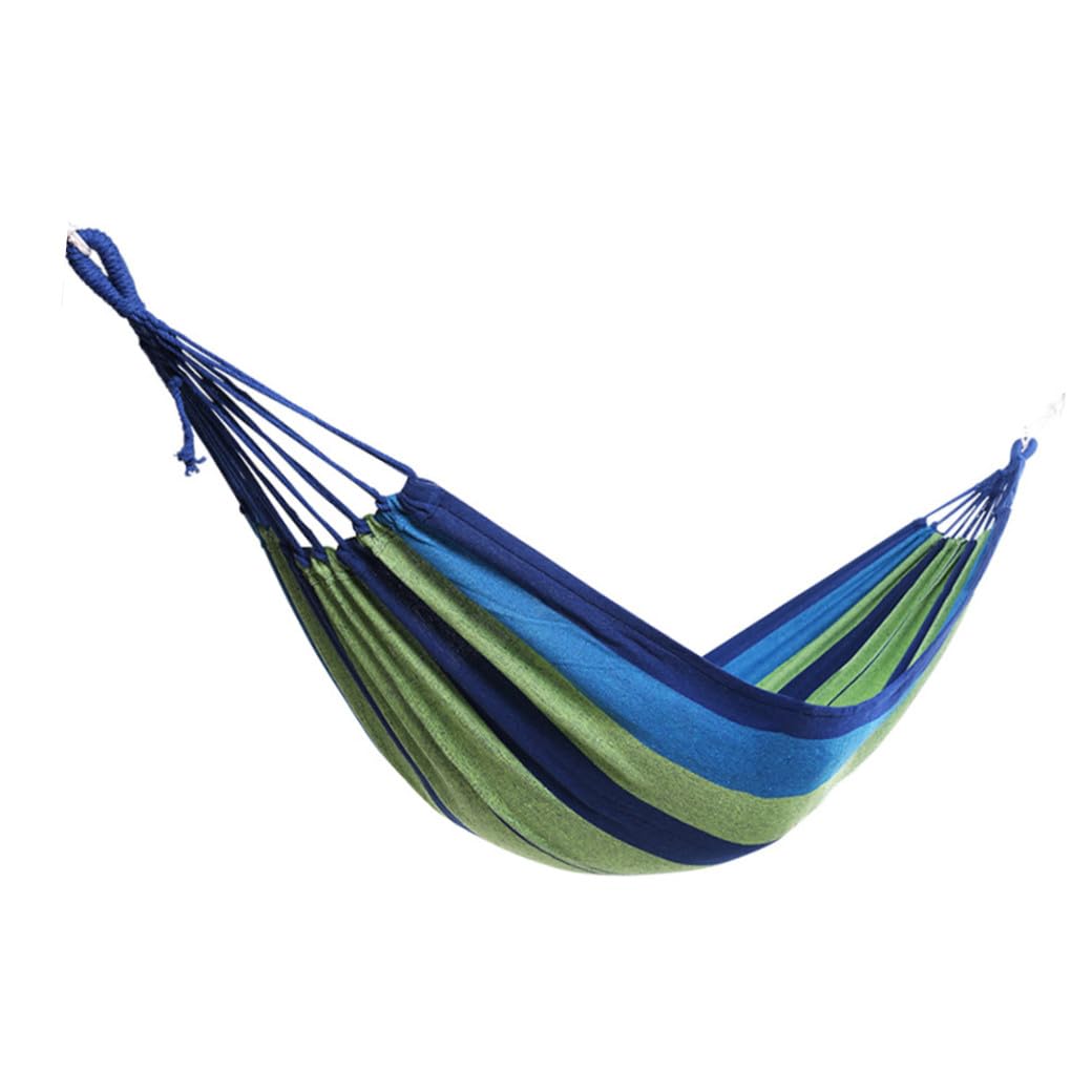 Hamac Double Portable en Toile Bleu, Léger, Facile à Installer