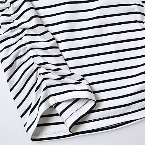 Ginkana Maternity Sleeveless Top Color Block Stripes With Crochet Pocket Maternity Sleeveless Tunic Shirts,Mint Green,Xl #TOP4