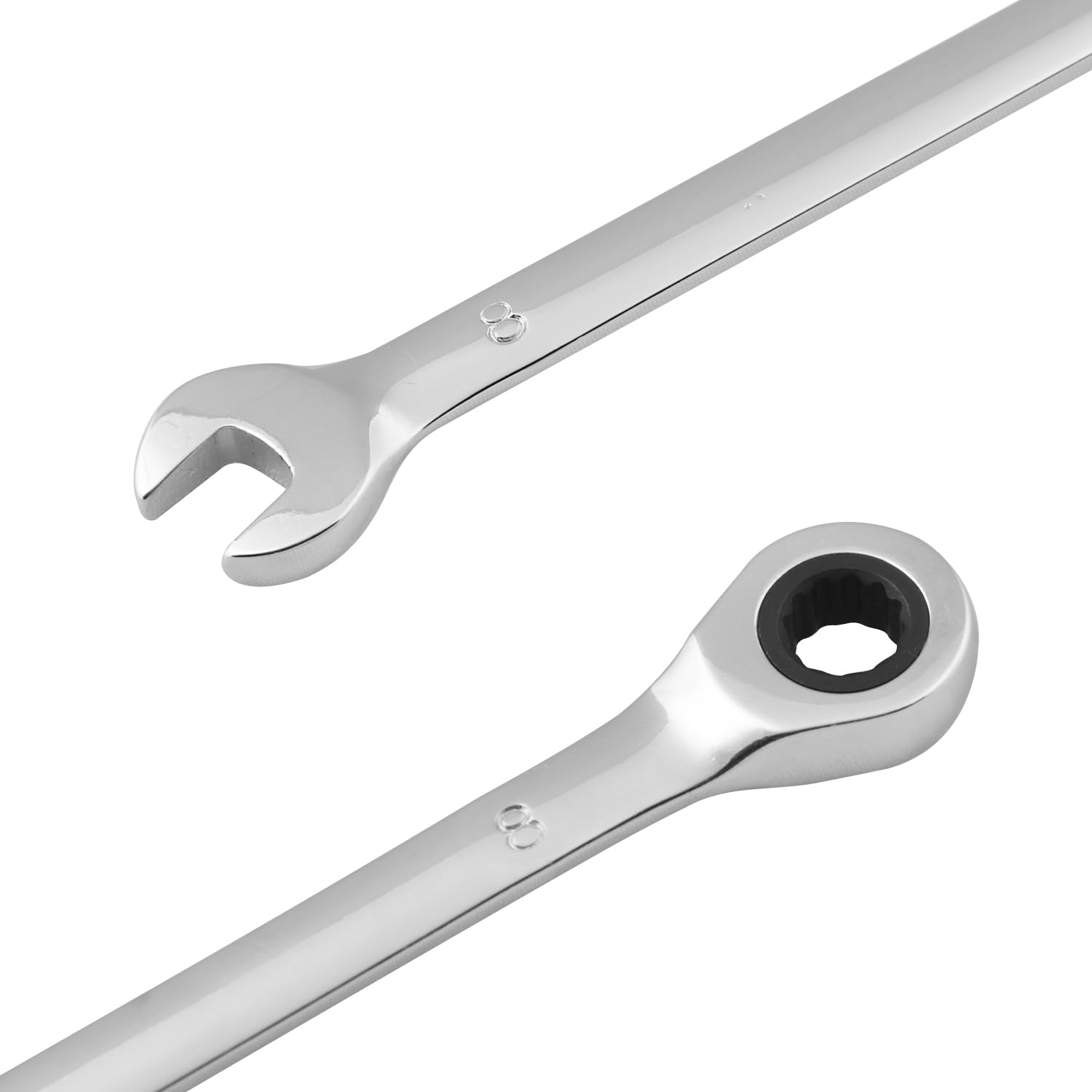 Juego de 10 llaves de carraca de 8 mm, llaves combinadas para mecánicos y entusiastas del bricolaje, métricas, 72 dientes, doble propósito