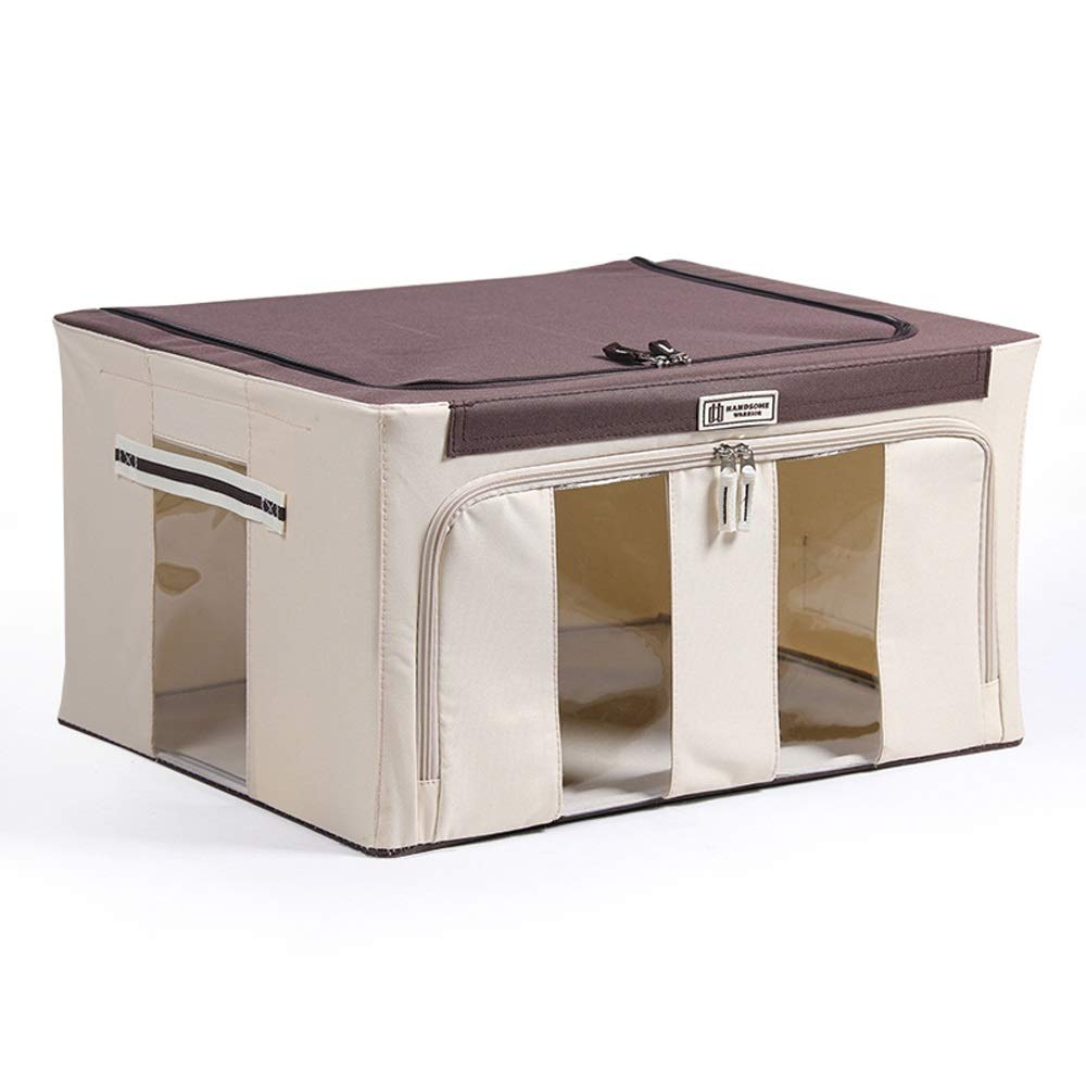 ETRGFTHU Storage Box Oxford Cloth Storage Box Clothes Storage Box Household Folding Box Storage Artifact Waterproof And Moisture-proof Environmental Protection Material(Beige)