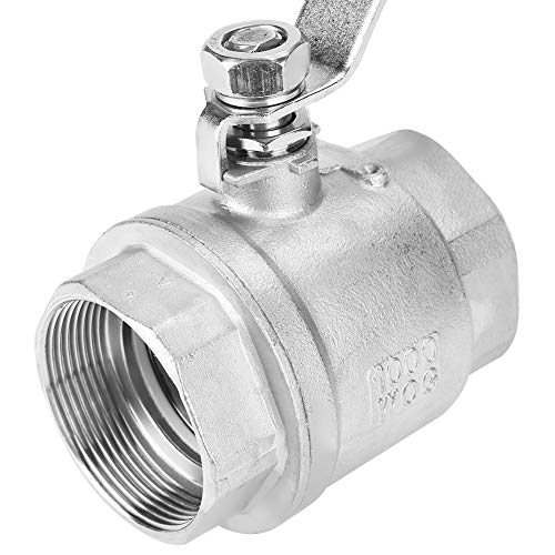 2-calowy zawór kulowy 5 cm metalowy zawór kulowy 304 stal nierdzewna dwuczęściowy pełny port żeński gwint zawór kulowy 2 DN50 1000 WOG 29 * 21 * 9