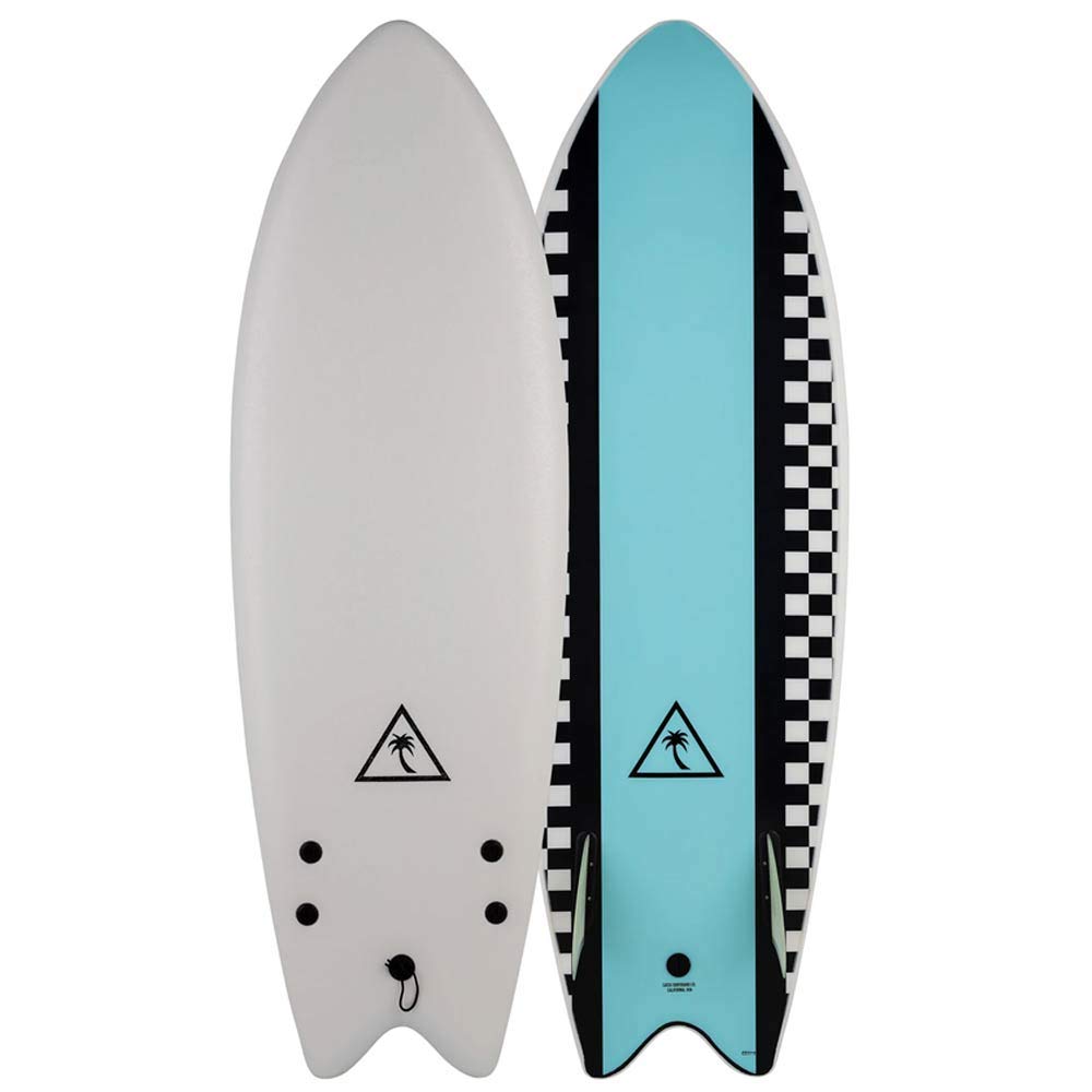 Catch Surf 5'6'' Retro Fish Twin Fins (Included) White Light Blue 5'6" x 21.65" x 2.95" (45 lt.)