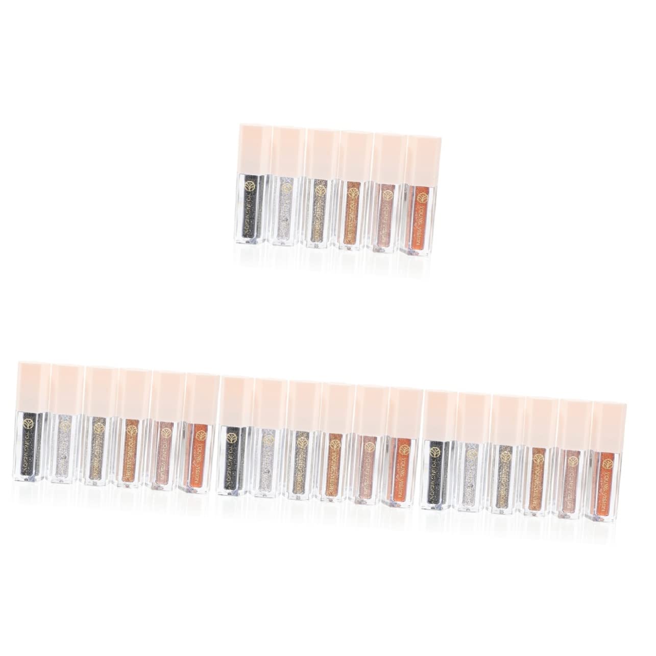 minkissy 24 Piezas Juego De Sombras De Ojos Sombra De Ojos Con Purpurina Coreana Brillo De Ojos Sombra De Ojos Brillante Líquido Delineador De Ojos Con Purpurina Resaltador Gel Flash Perder