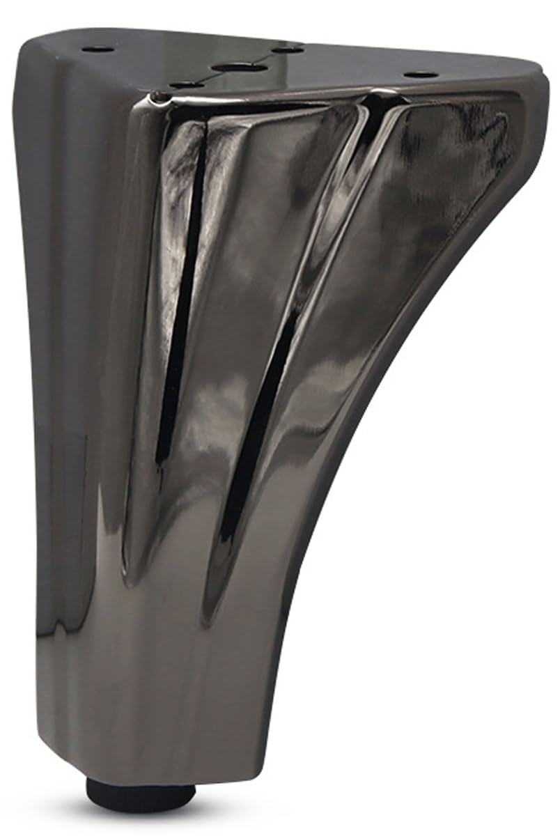 Pieds de meubles gris en métal pour canapé et rangement de cubes, lot de 4
