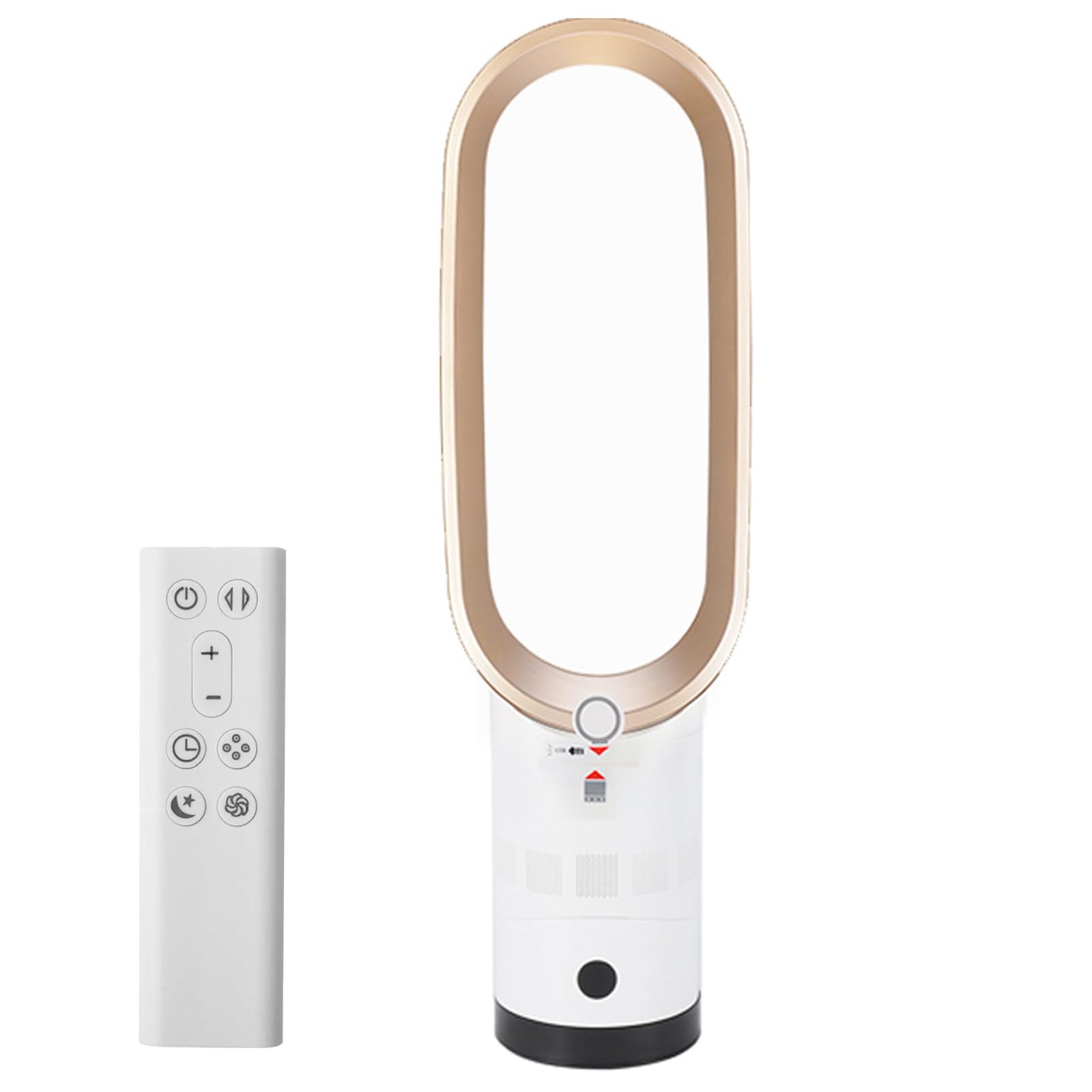 Ventilateur sans rotor avec télécommande, purificateur d'air 2en1 très silencieux avec HEPA, 8 vitesses, oscillation à 90°, minuterie, refroidisseur d'air, climatiseur mobile, pour chambre à coucher