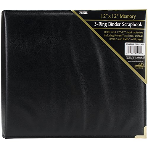 Pioneer holds 12 Inch by 12 Inch 3-Ring Sewn Oxford Cover Memory Book