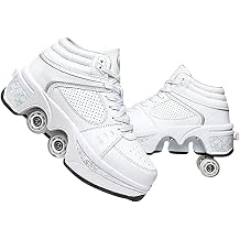 Roller Skate Shoes for Women Deformation Roller Shoes Multifunctional Roller Skates Invisible Pulley Shoes Skates Four Rounds Childrens Roller Skates Outdoor Sneakers for Girls/Boys
