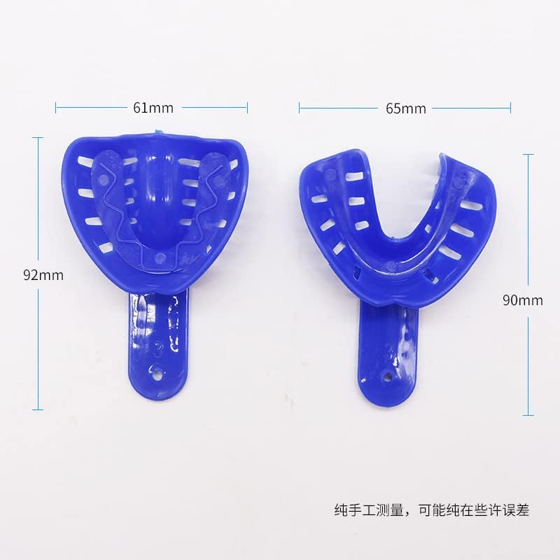 10Pcs Colorful Dental Impression Trays Plastic Materials Disposable Child Teeth Tray Holder Dental Oral Care Lab Equipment (Color : Red)