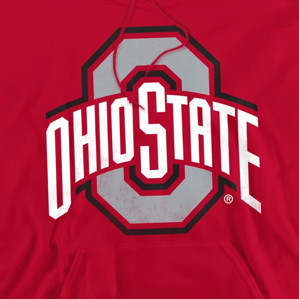 LOGOVISION Official Collegiate Distressed Primary Logo Adult Pullover Hoodie Collection - Image 2