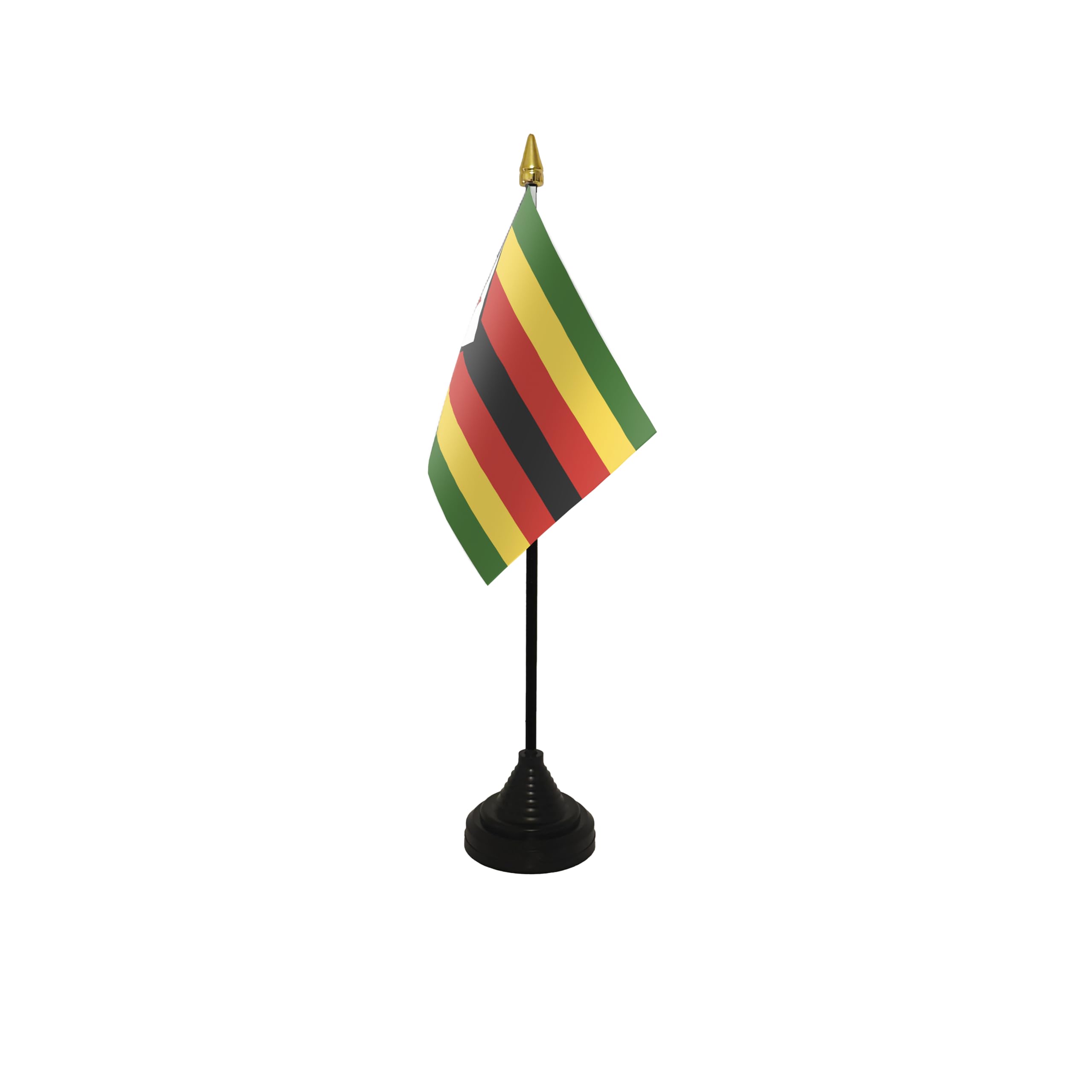 Flagtex Zimbabwe Small Table Flag With Black Base