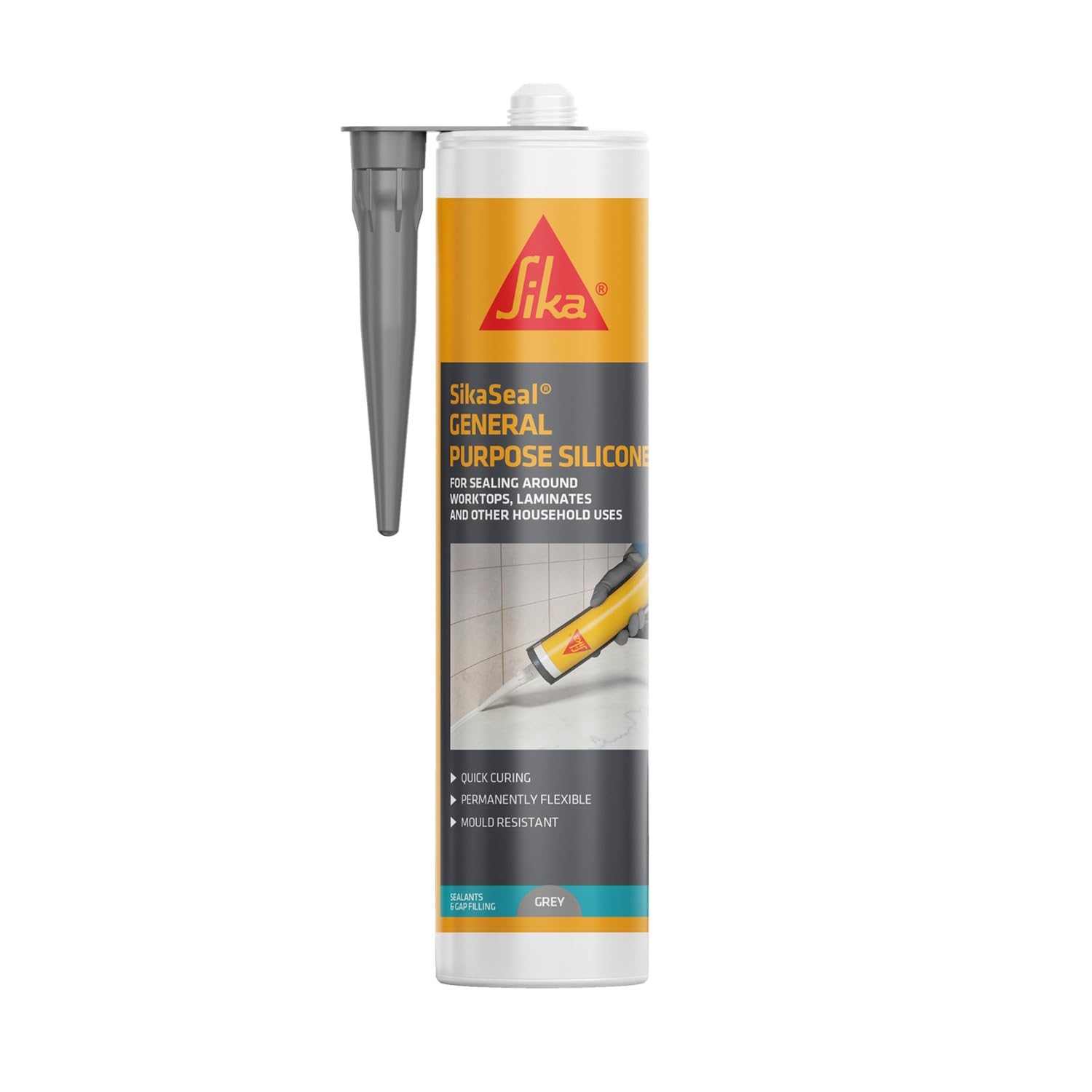 Everbuild General Purpose Silicone Sealant – Waterproof – Suitable for Interior and Exterior Use – Grey – 280ml