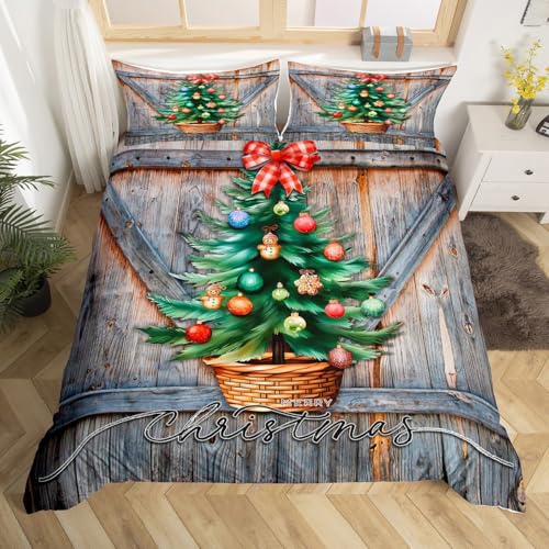 Housse de couette arbres de Noël : le cadeau idéal pour lit double