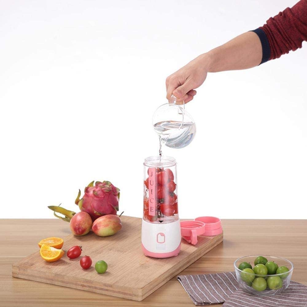 Blender Personale, frullatore Portatile, frullatore di frullato Noi Blender Smoothie Ricaricabile, Mini frullatore for frullati e frullati, frullatore da Viaggio, Rosa spremiagrumi, Rosa