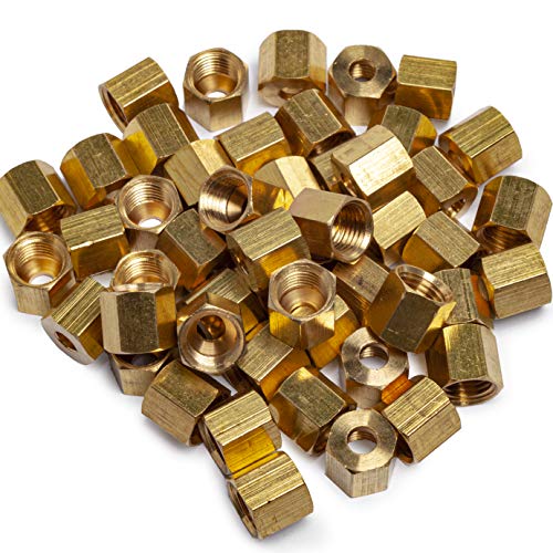 Ltwfitting 3/16-Inch Brass Compression Nut,Brass Compression Fitting(Pack Of 50) #TOP16