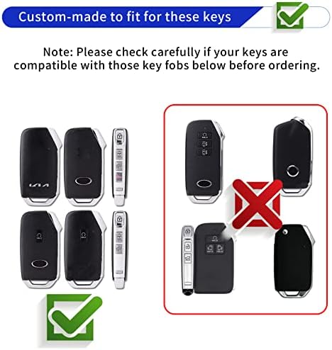 CDEFG Kia Ceed CD NIRO Stinger Soul Sportage Sorento EV6 2022 Key Cover Car Key Fob Case Remote Control TPU Protection Protective Buttons Holder Smart Keyless Protector Accessories (5 Buttons Blue)