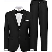 Boys Formal Suit 4 Pieces Set Ring Bearer Outfit Wedding Party Gentleman Tuxedo Dress Up Costume