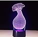 Produktbild 3D Acryl Vase Tischdekoration Licht 3D Illusion Licht 7 Farbwechsel Nachtlicht USB Touch