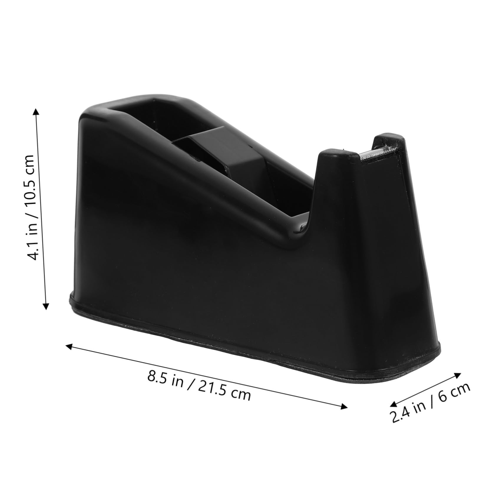 jojofuny 2 Pezzi Dispenser per Nastro Adesivo Portatile Base Antiscivolo Lama Affilata Erogazione Facile per Ufficio Casa Taglierina Compatta in Abs Acciaio Inossidabile