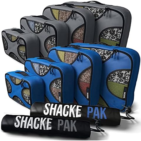 Shacke Pak - 5 Set Packing Cubes with Laundry Bag (Dark Gray) & Shacke Pak - 5 Set Packing Cubes with Laundry Bag (Gentleman's Blue) Cover