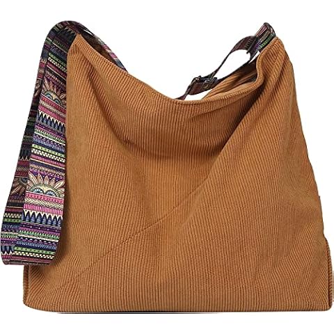 WILDAURORA Women’s Corduroy Tote Bag, Stylish Handbag for Women Corduroy Hobo Bag Fashion shoulder Bag Purse Cover