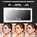 Led Sun Visor Vanity Mirror, Car Makeup Mirror with 3 Light Modes & 60 LEDs, Rechargeable Dimmable Touch Screen, Car Accessories for Women Girl,Universal for SUV