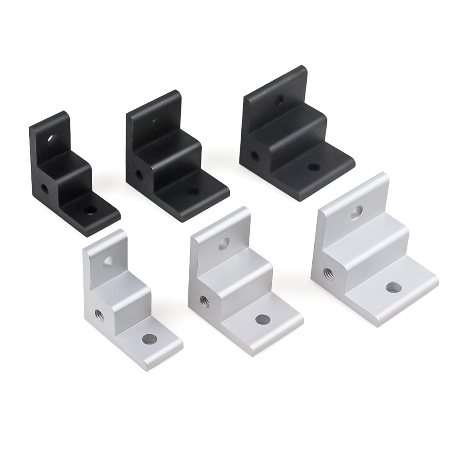 6PCS Aluminum Corner Bracket Anchor Wheel Connector Right-Angle Extrusion Corner Code for 2020 3030 4040 Aluminum Profiles(White,2020)