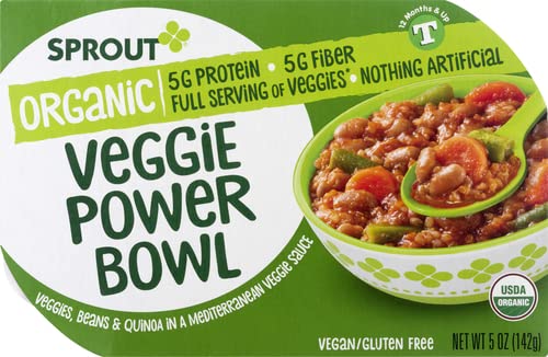 Sprout Organic Mediterranean Veggie Power Bowl Baby Food, 5 Oz Bowl