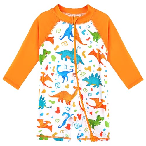 Image of XFGIRLS Baby /Toddler Girls Swimsuit Long Sleeve One-Piece Bathing Suit Rash Guard