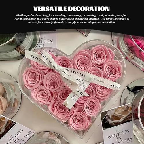 Boîte à fleurs en acrylique pour un cadeau de Saint-Valentin