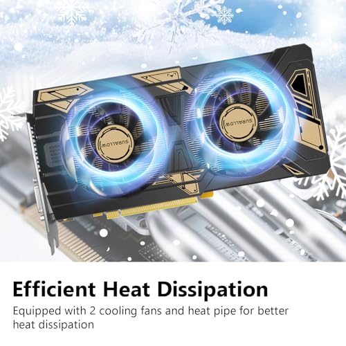 Image of SURALLOW RX 580 8GB Graphics Card, 2048SP,GDDR5,256 Bit Graphics Card for Gaming PC,PCIE 3.0,Twin Fans Computer Video Card with 3XDP,HDMI Ports